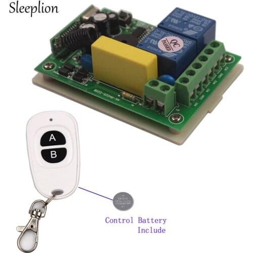 Sleeplion 315MHz/433Mhz Universal Wireless Remote Control Switch 110V 220V 2CH Relay RF Receiver Module Remote Control 433MHz