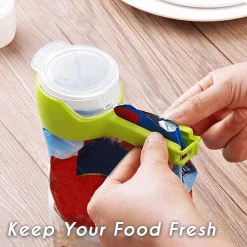 Snack Sealing Clip Fresh Keeping Sealer Clamp Plastic Helper Food Saver Travel Kitchen Gadgets Seal Pour Food Storage Bag Clip