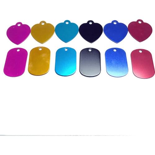 5pcs Dog Tags Engraved Cat Puppy Pet ID Name Collar Tag Pendant Aluminum alloy Pet Accessories Random Color