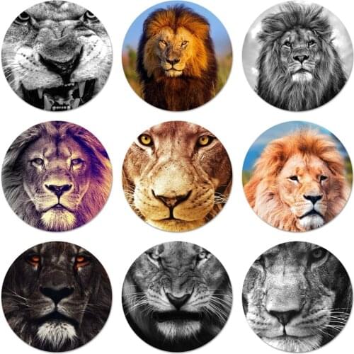 58mm Animals The lion Badge Brooch Pin Accessories For Clothes Backpack Decoration gift