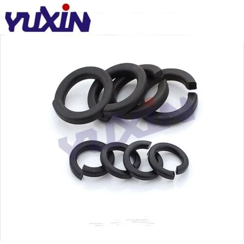 1000pcs M2 M2.5 M3 M4 M5 M6 M8 M10 DIN127 Black Oxide Oxidation Carbon Steel Spring Split Washer Gasket Ring