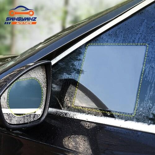2pcs Car Protective Film for Rearview Mirror Car Window Anti Fog Rainproof Film Car Accessories