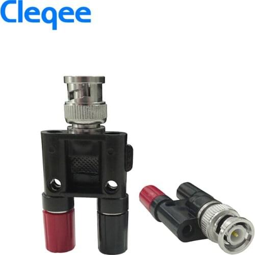 2018 Cleqee P7009 1Pcs BNC Male Plug To Two Dual Banana Jack RF Adapter Connector HT311
