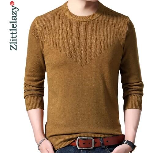 2020 brand casual knitted o neck sweater men pullover clothing fashion tops clothes knit solid mens sweaters pullovers 81315