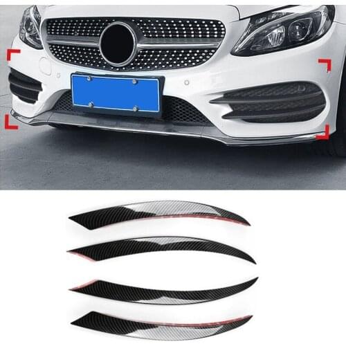 4pcs/Set Front Left & Right Front Air Vent Cover Trim Carbon Fiber Style ABS Fit for Mercedes-Benz C Class 2015 2016 2017 2018
