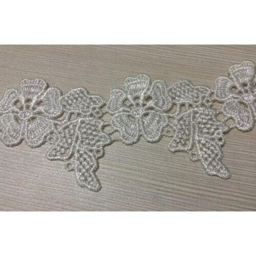 5cm polyester water soluble exquisite embroidery flower pattern lace, XERY-xj002