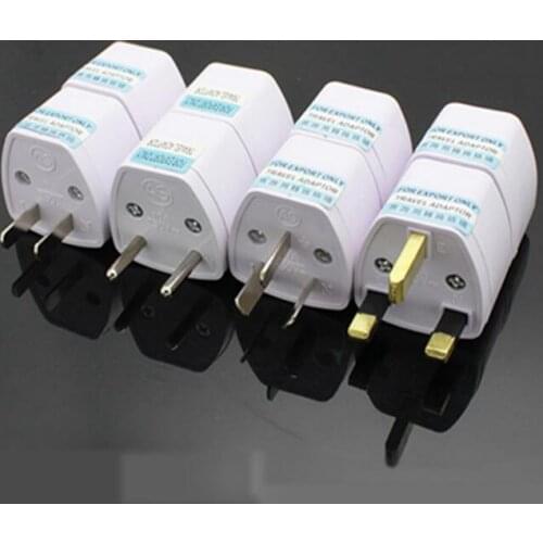 500pcs Universal US EU AU UK Plug Adapter 2 Pin EU To US American European Australian Travel Adapter Plug Power Sockets Outlet