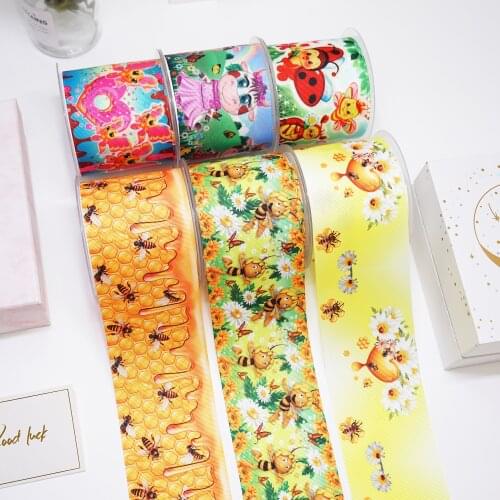 DIY Cartoon Animal Printed Grosgrain Ribbon For Craft Supplies Sewing Accessories 5 Yards. 47273