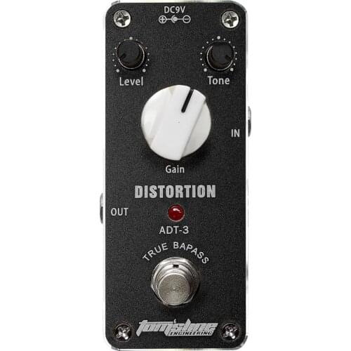 AROMA ADT-3 Distortion MINI Guitar Effect Pedal True Bypass Guitara CE ROHS Guitarra Accessories with Fastener Tape