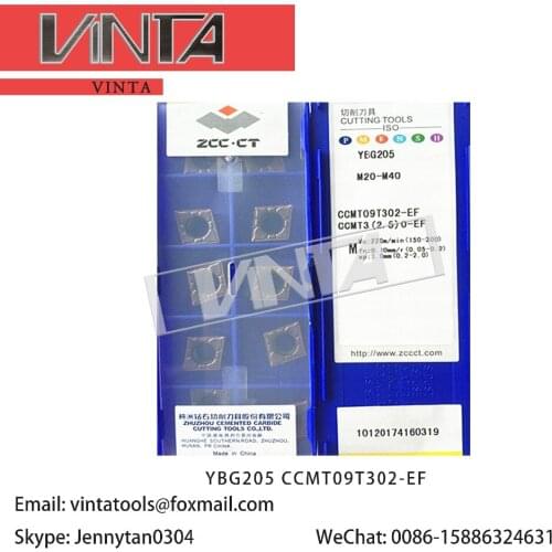 Free shipping high quality 10pcs/lots YBG205 YBG202 CCMT09T302-EF cnc carbide turning inserts