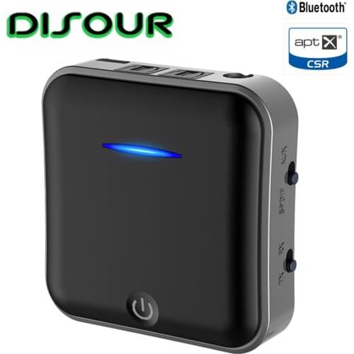 B19 2 in 1 5.0 Bluetooth Transmitter Receiver CSR8675 Aptx HD Adapter 3.5mm SPDIF Digital Optical Toslink For Car Transmitter TV