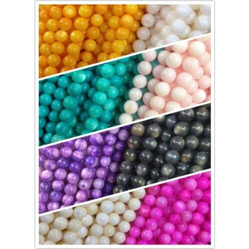 8MM 98Pcs/Lot Colorful Natural Freshwater Shell Bead Strands Jewelry Beads Findings & Accessories