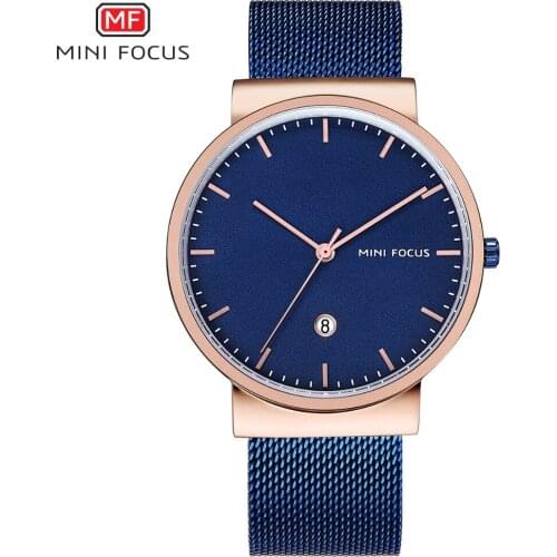 MINIFOCUS Mens Watches Top Brand Luxury Stainless Steel Strap Quartz Watch New 2018 Fashion Casual Clock Relogio Masculino saat