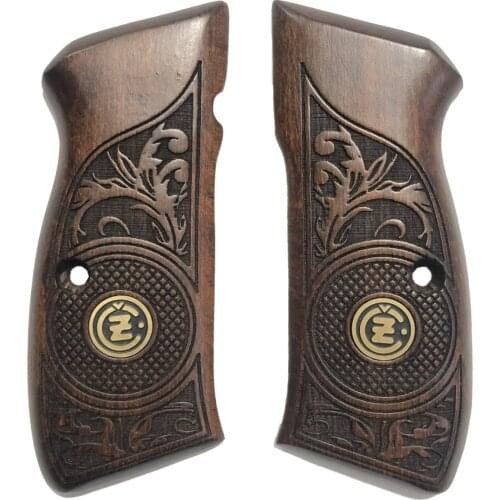 CZ75 Metal Logo Custom Series Laser Cutting Wooden Grip Mod33