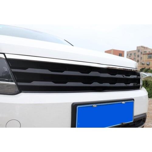 For Tiguan Second Generation 2017-2019 4pcs Front Grill Strip Net Decoration Stickers Bumper Trim Cover Car exterior decoration