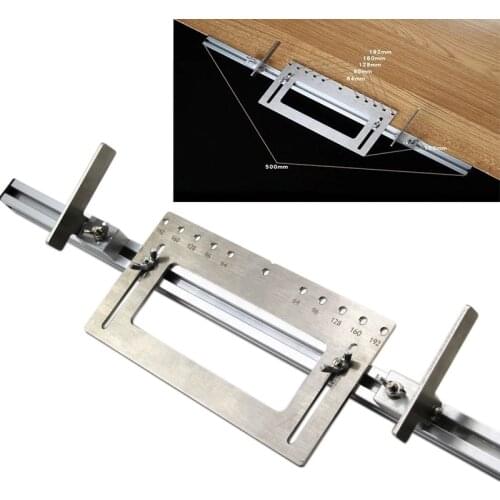 Door Handle Hole opener Locator Wardrobe Door Handle Puncher Drill Guide Sleeve Cabinet Hardware Master System w/ Step drill