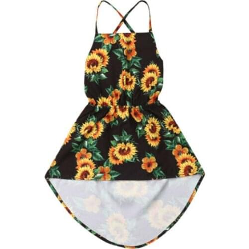 Brand New Cute Kids Baby Girl Summer Dress Backless Sleeveless Floral Pageant Dress Sundress
