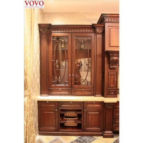 French kitchen furniture with glass door