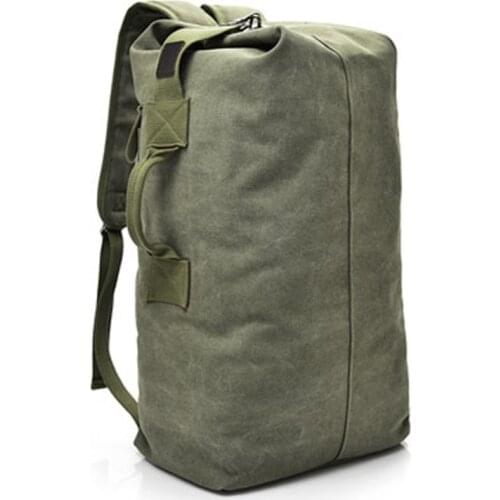 2PCS / LOT Canvas Men Travel Duffle Bags Women Canvas Backpacks Male Large Capacity Travel Backpack Women Portable Tote Bags