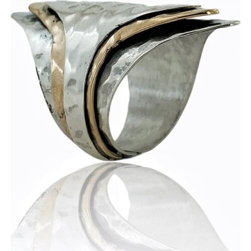 Authentic Hand Production Three Layer Special Design 925 Sterling Silver Ring