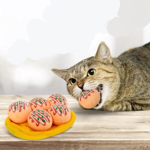 [MPK Catnip Toys] Mini Burgers, Round Hotdog Sandwich Toy with Catnip, Cat Treats