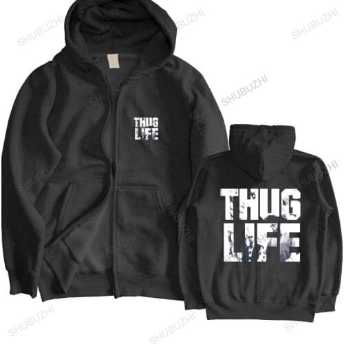 Men streetwear sweatshirt hooded New THUG LIFE TUPAC SHAKUR SAKUR 2PAC Album brand hoodie warm jacket