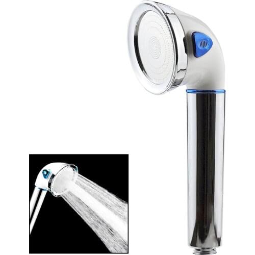 Pressurized 3-Function Mode Shower Head High Pressure Water Saving SPA Nozzle Spray Jetting Adjustable Bath ShowerHead Removable