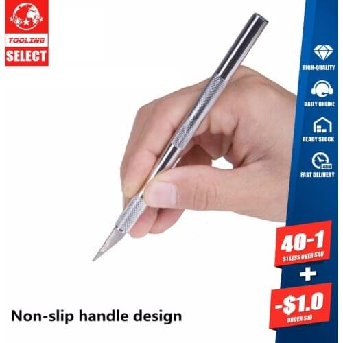Non-Slip Metal Scalpel Knife Tools Kit Cutter Engraving Craft Knives Pen Cutter for PCB Repair DIY Tool