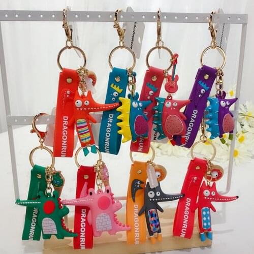 New Fashion Crocodile Keychains Lovely Fox Key Chain Original Cartoon Hedgehog Doll Key Rings Pendant