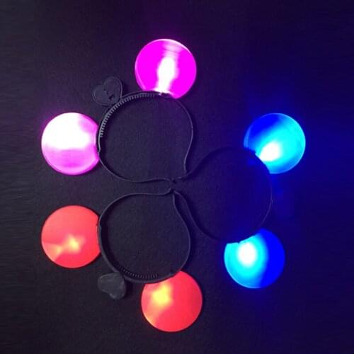 New 12 piece / hot sale lit Mickey Minnie headdress with sparkling ribbon Christmas concert party props