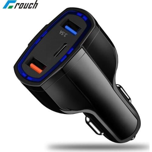 Original Car USB Charger Quick Charge 3.0 Mobile Phone Charger 3 Port USB Fast Car Charger for Apple Samsung Xiaomi Tablet