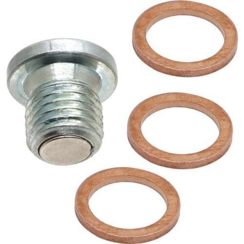 Crankcase Engine Oil Drain Plug Bolt Screw Washers for Polaris Ranger & General M12x1.5 replace 7052306
