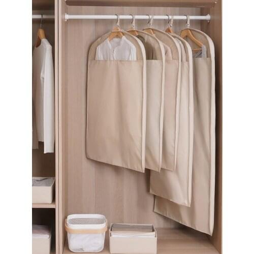 Dustproof Cotton Linen Cover Bag Wardrobe Storage Bag Dust Cover Clothes Protector Garment Suit Coat Dust Cover Home Storage Bag