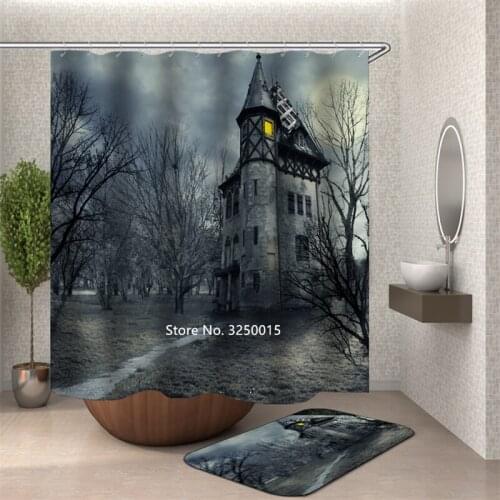 Christmas Gift Santa Claus Cartoon Snowman Dinosaur Cactus Decorative Fashion Maple Shower Curtain Waterproof and Mildew Proof