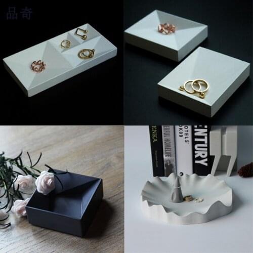 Cement Tray Silicone Mold Jewelry box Tray layout Mold Concrete process Tray Silicone Mold