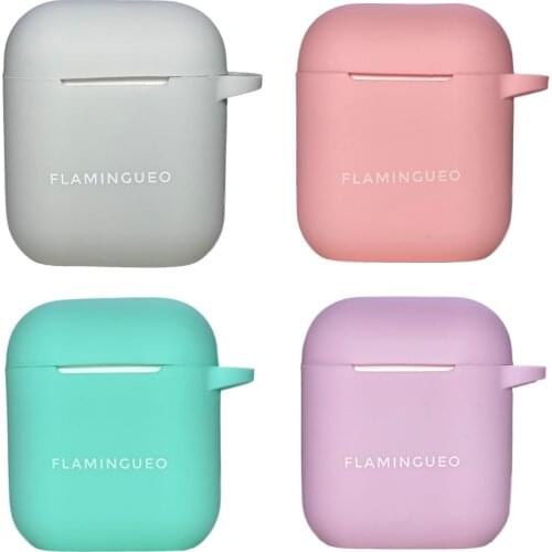 Flamingueo Airpods Case Silicone Multiple Colours for Airpods 2 Case and 1 Cute Airpod Case Airpods Case