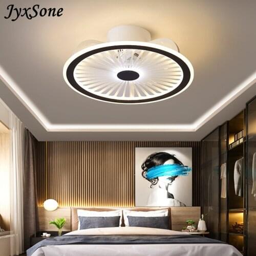 Modern Ceiling Fan with Led Light and Remote Control Chandelier Fan Home Decoration for Living Dining Room Bedroom with Led Lamp