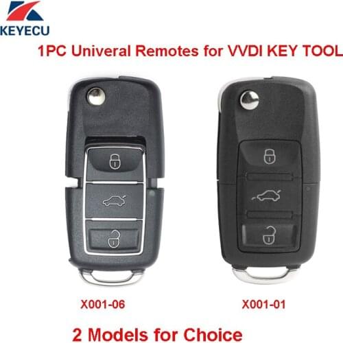 XHORSE X001 Series Black Color Universal Remote Key Fob 3 Button for VVDI Key Tool