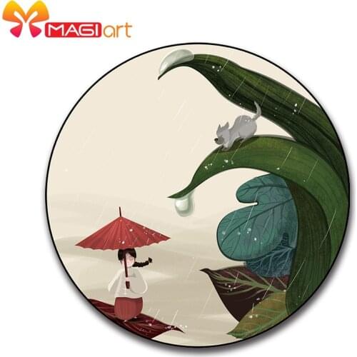 Cross stitch kits Embroidery needlework sets 11CT water soluble canvas patterns 14CT Floral style Gu Yu-NCMF223