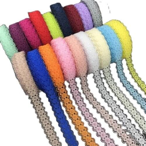 1M Latest Lace Embroidery Organza 1.5cm Trim White Purple Ribbon Sewing Accessories Green Lace Fabric Guipure Multicolor KQ11