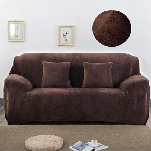 Thick plush fabirc sofa cover set 1/2/3/4 seater elastic couch cover sofa covers for living room slipcover chair sofa towel 1PC