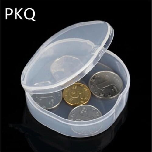 20pcs Round Puff Jewelry Display Box Transparent DIY Mini Parts Pill Box Portable Small Box Portable PP Storage Box Container