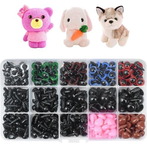 200/700/566pcs Plastic Various Mix Color Eyes Safety Noses Crafts Crafts DIY For Teddy Bear Toys Doll Animal Making Accessories