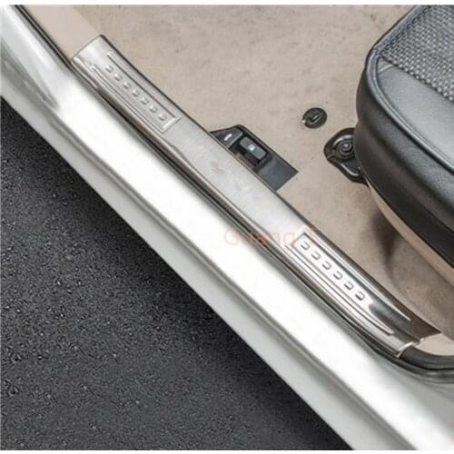 For Toyota Corolla Altis 2014 2015 2016 Car Cover Stainless Steel Pedal Door Sill Scuff Plate Cover Inner Built Threshold 4pcs