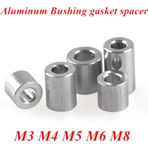 10-20pcs Aluminum flat washer M3 M4 M5 M6 M8 aluminum Bushing gasket Spacer CNC sleeve Non-thread standoffs For RC Model Parts