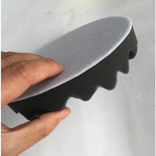 Automobile 7-inch wave polishing wheel black 180mm paint polishing waxing sponge ball self-adhesive suction cup cotton