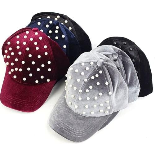 Baseball Caps Suede Hat For Women Casual Hat Travel Sport Trucker Cap Dad Hat Winter Outdoor With Pearl Fashion Casual Hats