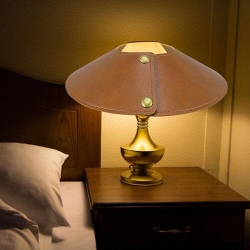 PU Leather Lampshade Spotlight Protector Cover Dustproof Detachable Removable Washable Light Lamp Cover For Home