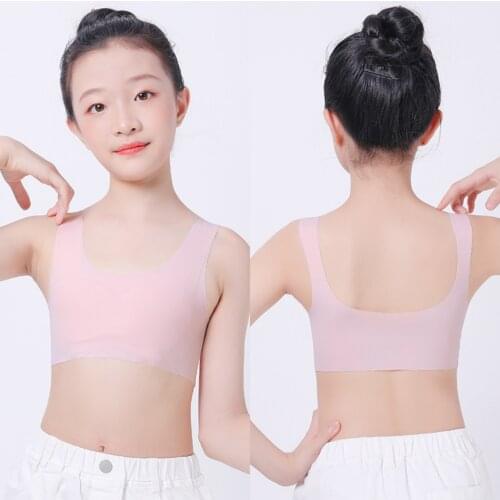 Summer New Style Development Period Underwear Vest Middle School Girl Hair Junior High School Girl Bra Without TraceDistribution