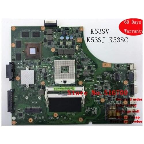 K53SV Main Board For ASUS X53S A53S K53SJ K53SC motherboard tested & working perfect